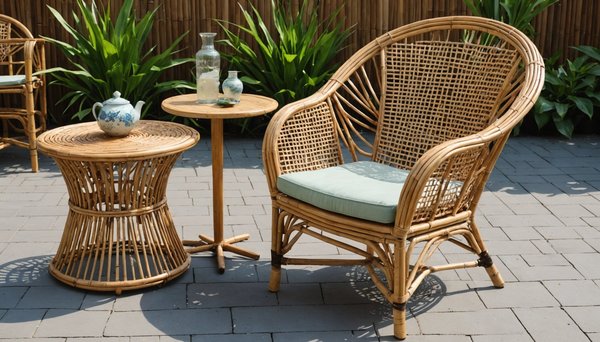 Éléments de design durable : meubles en rotin et bambou